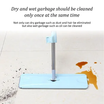 

Magic Mop Hand Washing Flat Mop Self-Wringing Cleaner Lazy Household Cleaning Automatic Spin 360 Rotating Wooden Floor Mop