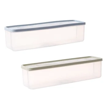 

2 Pcs Plastic Crisper Storage Box with Lid Refrigerator Storage Box Dustproof Storage Container Food Storage Container for Kitch