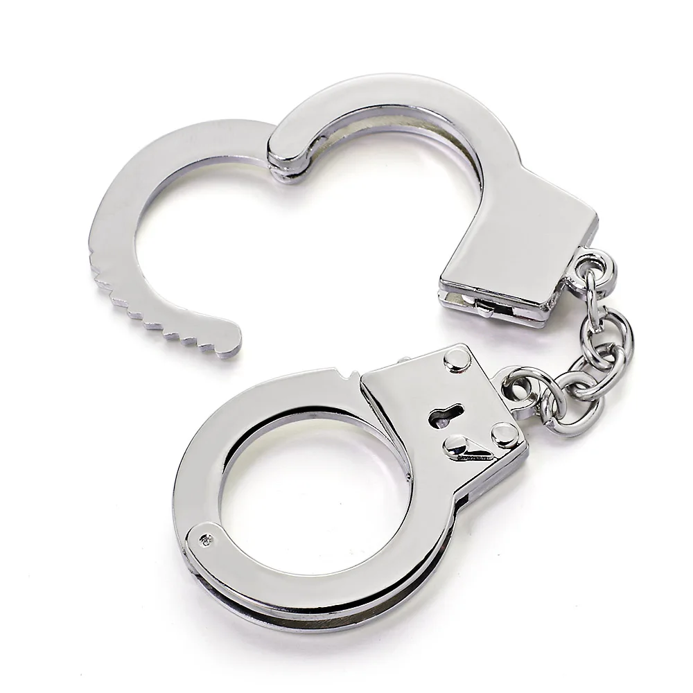 

Mini Size Handcuffs Keychain Keyring Metal Creative Simulation Handcuffs Model For Car Key Chain Ring Holder Gifts DK363