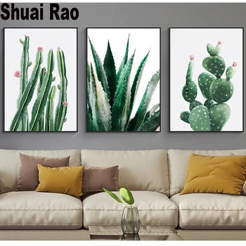

3pcs Cactus diamond painting specials full square round Diamond Embroidery Mosaic 3d puzzle Green Plant Succulent Painting,