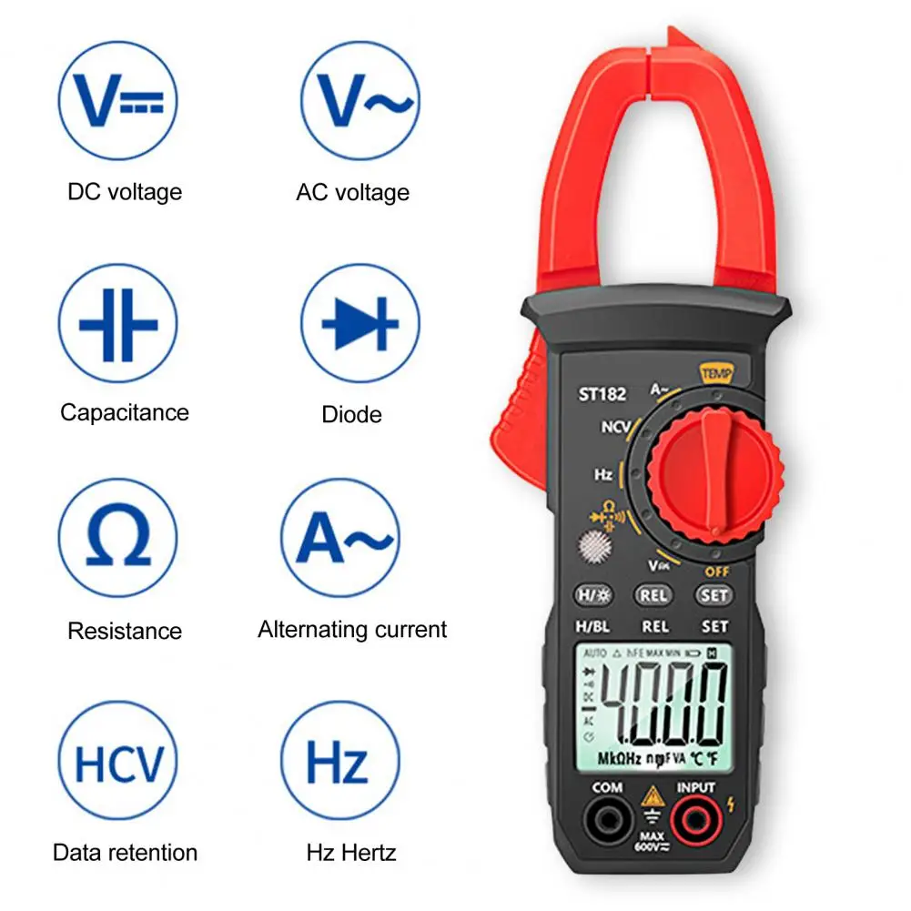 Long Life Span Electric Multimeter Safe Protection Auto Shut-Off Practical AC Current 600A Electrical Digital Clamp Meter
