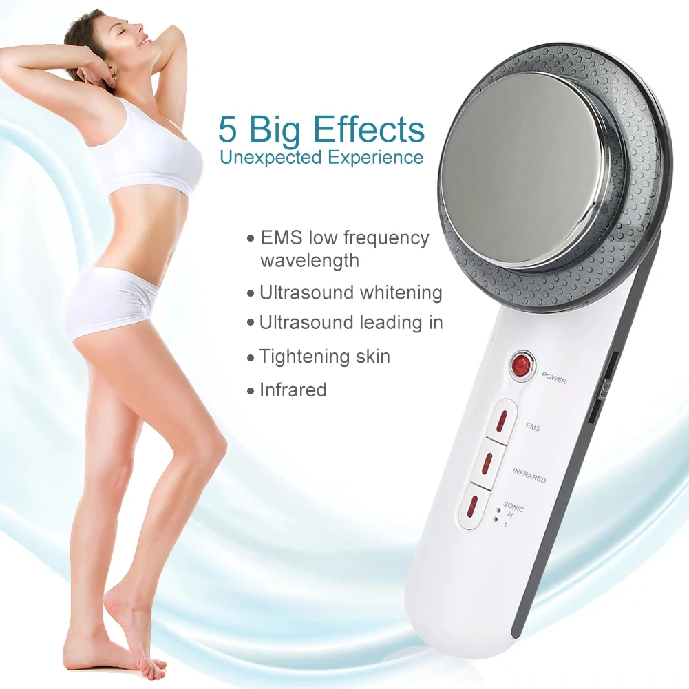 3 in 1 Ultrasound Cavitation Body Slimming Massager Weight Loss Anti Cellulite Fat Burning Painless Galvanic Infrared Massager