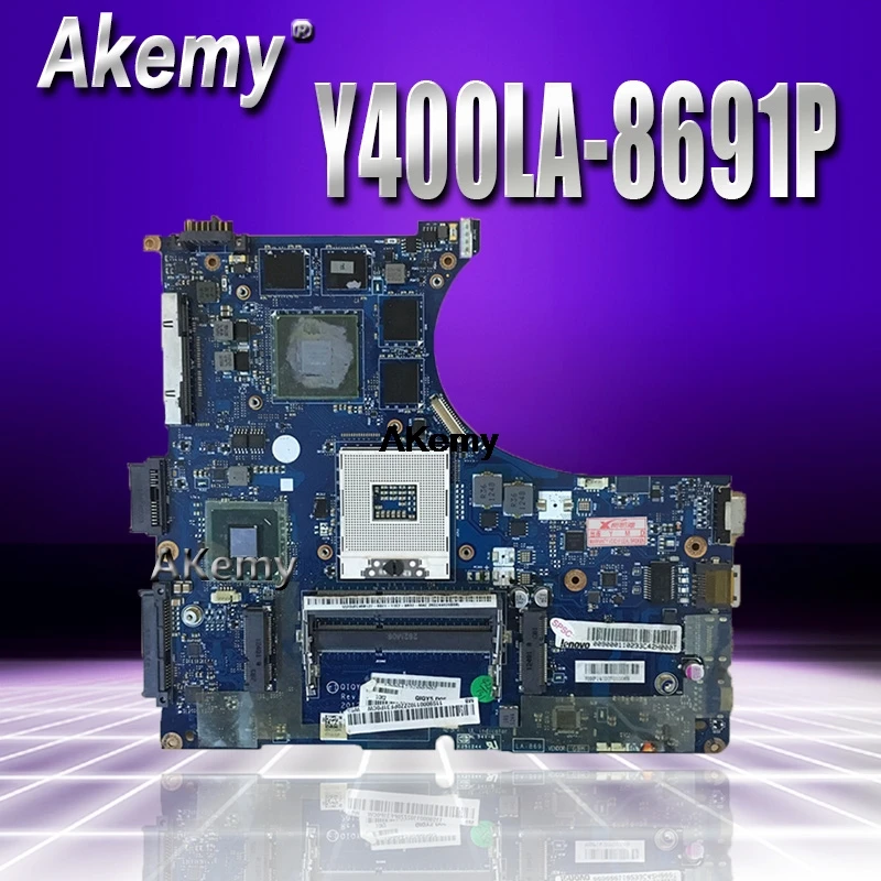 

Laptop Motherboard For Lenovo Y400 QIQY5 LA-8691P motherboard Work Perfect