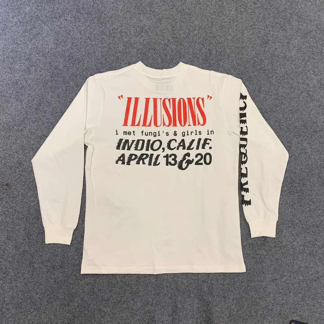 CPFM XYZ Illusions Tie Dye футболка с длинными рукавами Cpfm футболки для мужчин и женщин Kanye West уличная одежда хип-хоп Cpfm футболки