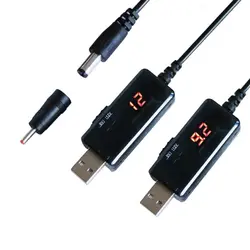 Светодиодный дисплей повышающий провод для прикуривания USB повышающий преобразователь удобный 5 В до 9 в 12 В USB модуль увеличения напряжения