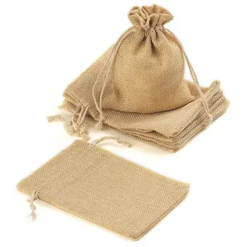 

50 pcs Burlap Bags with Drawstring Gift Bags for Xmas Wedding Party ,Arts