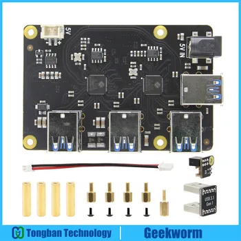 

Raspberry Pi 7-Port stackable USB3.0 hub & Power Supply X180 USB Hub for Raspberry Pi 4 Model B