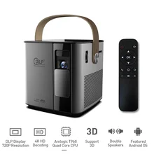 Home Theater Projector Battery Beamer Android Smart 3D DLP WIFI P12 12000mah 720P USB