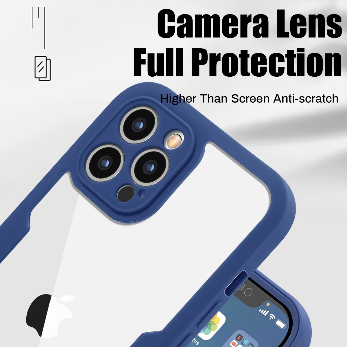 Luxury 360° Hard Back Case with Front Screen Protection - Clear Cover