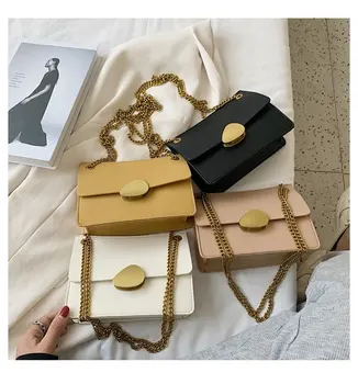 

Texture bag 2020 new trendy summer fashion simple texture chain messenger bag women's all-match single shoulder small square bag