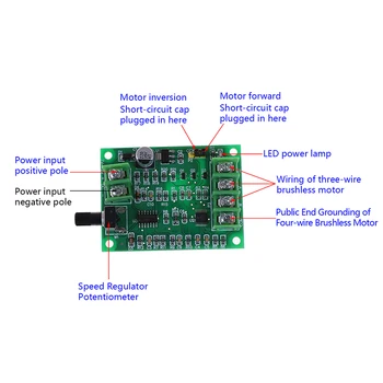 

5V 12V Brushless Dc Motor Driver Controller Board For Hard Drive Motor 3/4 Wire 1PC
