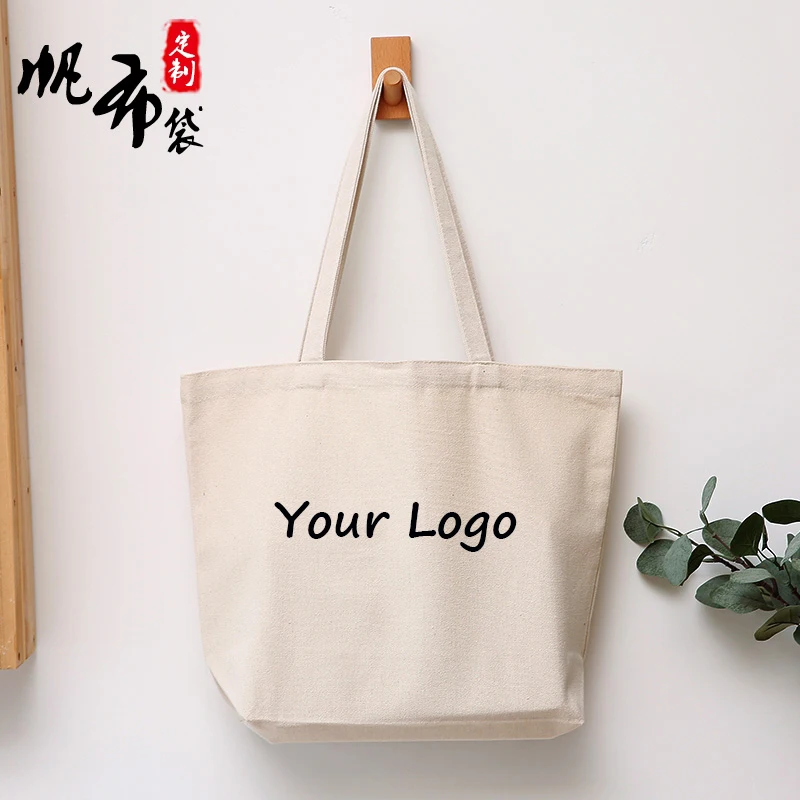 100pcs Size 20cm*22cm Canvas Cotton Tote Bag Customized Logo Fashion Women  Eco Bag For Company Advertising University Activity - AliExpress
