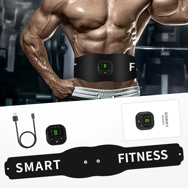 2020 Smart Abdominal Muscle Stimulator Massager Belt EMS Fashion Belt Wireless Vibro Electric Massage Physiotherapy Shiatsu Abs