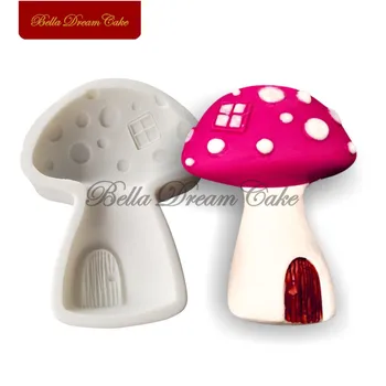 

Mushroom House Silicone Mold Fondant Chocolate Gumpaste Cake Border Mould DIY Handmade Soap Molds Cake Decorating Tools Bakeware
