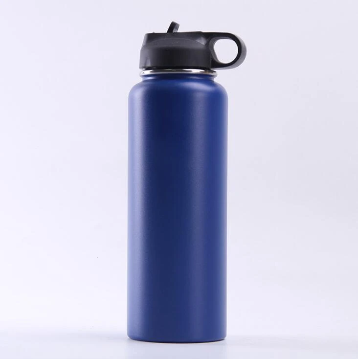 Vip18oz/32 oz/40 oz Двойная Вакуумная Изолированная бутылка для воды из нержавеющей стали с широким горлом бутылка для воды - Цвет: Dark blue