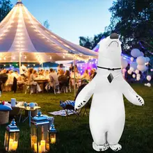 Надувной костюм полярного медведя, полиэстеровый костюм для отдыха и активного отдыха, для взрослых, для костюмированной вечеринки, для выступлений, вечерние костюмы, одежда для годовых встреч