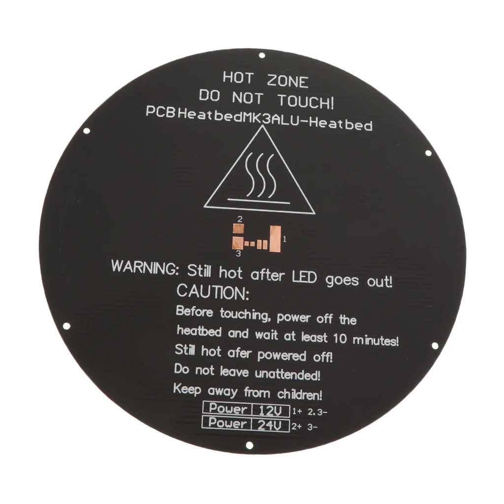 Aluminium Heated PCB Bed 12V 24V Heatbed Plat 220*220*3mm for 3D Printer