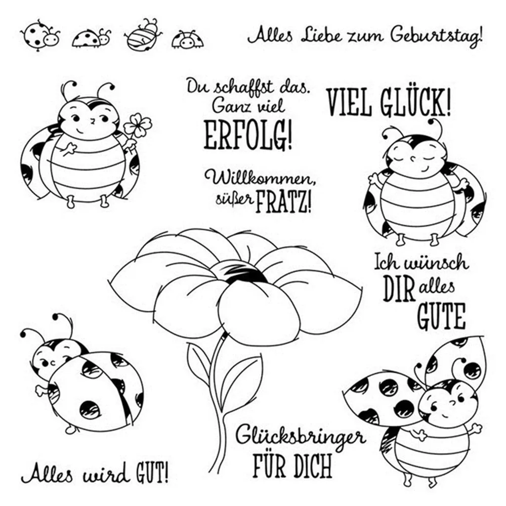 

German ladybird Metal Cutting Dies and Stamps Scrapbooking Album Paper DIY Card decoration Craft Embossing Die Cuts 2020 New