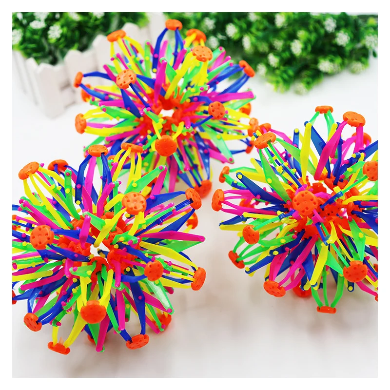 

Разноцветный телескопический мяч, пластиковая детская игрушка, превращающийся в маленькие шарики, захватывающий Цветущий растягивающийся мяч, игрушки для детей