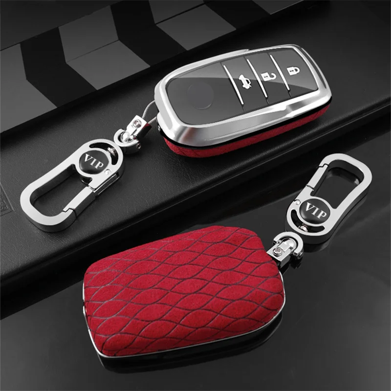 Меховой чехол для автомобильного ключа защитный Toyota Corolla Chr Auris Aygo Camry 200 Prado Crown Yaris