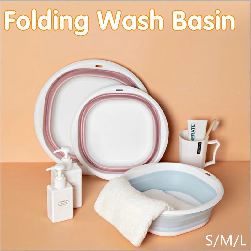 3 Size Multi purpose Folding Wash Basin Portable Lightweight Hanging