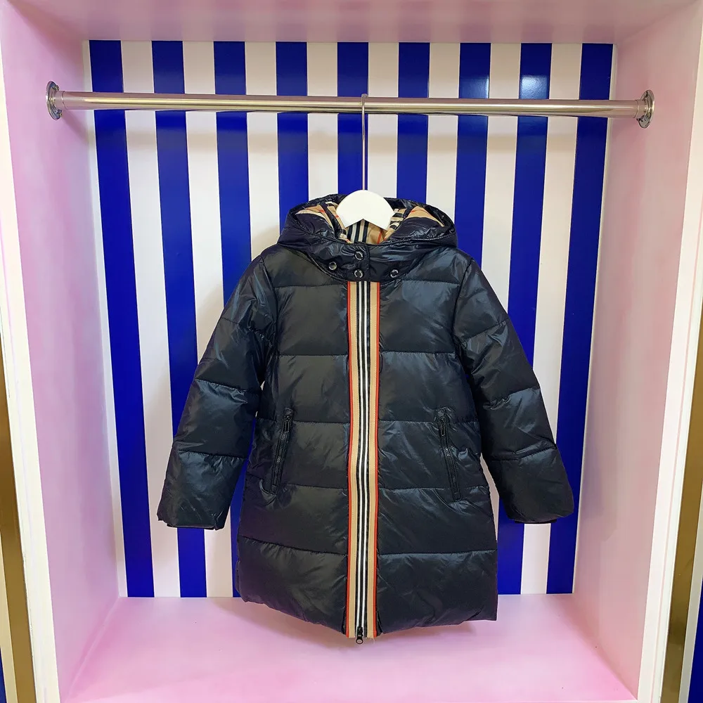 Brand Designer Kids Down Coat Winter Baby Boys Girls Cotton Clothes Parka &amp Coats Thicken Warm Long Jackets Children's Outerwear |