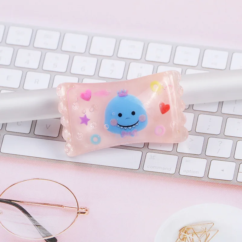 Happy monkey 10 шт. Kawaii Slime Подвески Смола милые животные конфеты добавки аксессуары DIY Набор для пушистой прозрачной хрустящей слизи глины