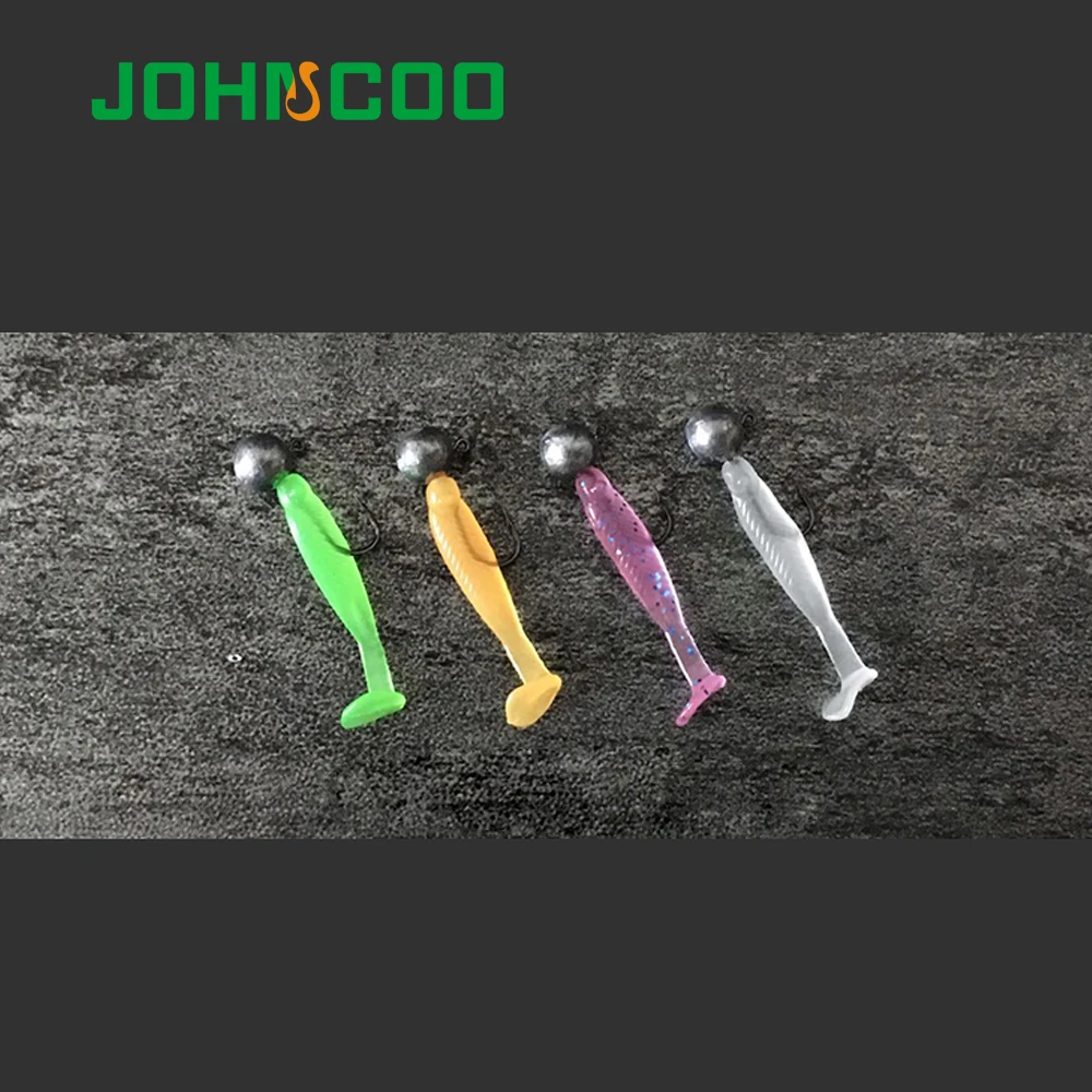 JOHNCOO, 10 шт., крючок-джиг, крючок-Рокфиш, 1 г, 1,5 г, 2 г, 3 г, 5 г, рыболовный крючок, мягкий червячный крючок-джиг, свинцовый крючок