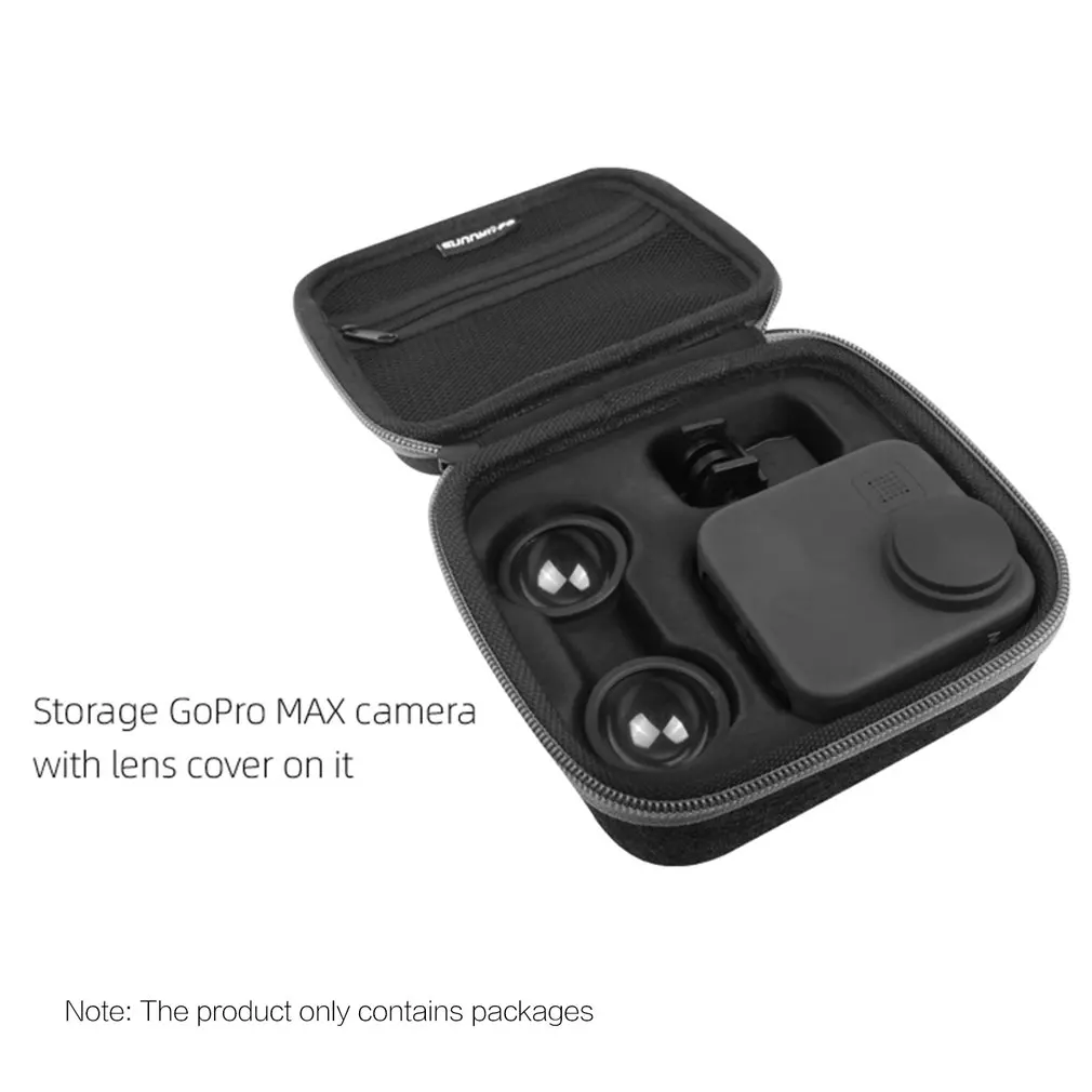 Sunnylife жесткий чехол для переноски для GoPro Max крышка объектива пленка для экрана водонепроницаемая сумка с ремешком против потери для Gopro Max аксессуары