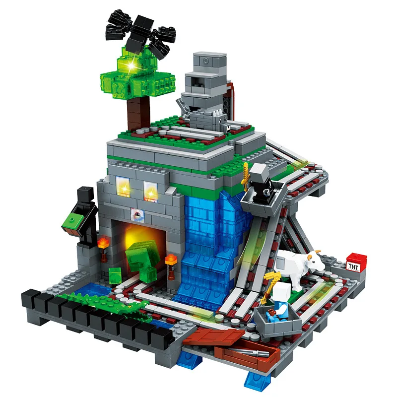 

3D84 Building Blocks World Switch Cave 1122 Small Particles Building Blocks Educational Assembled Building Blocks Boy Children's