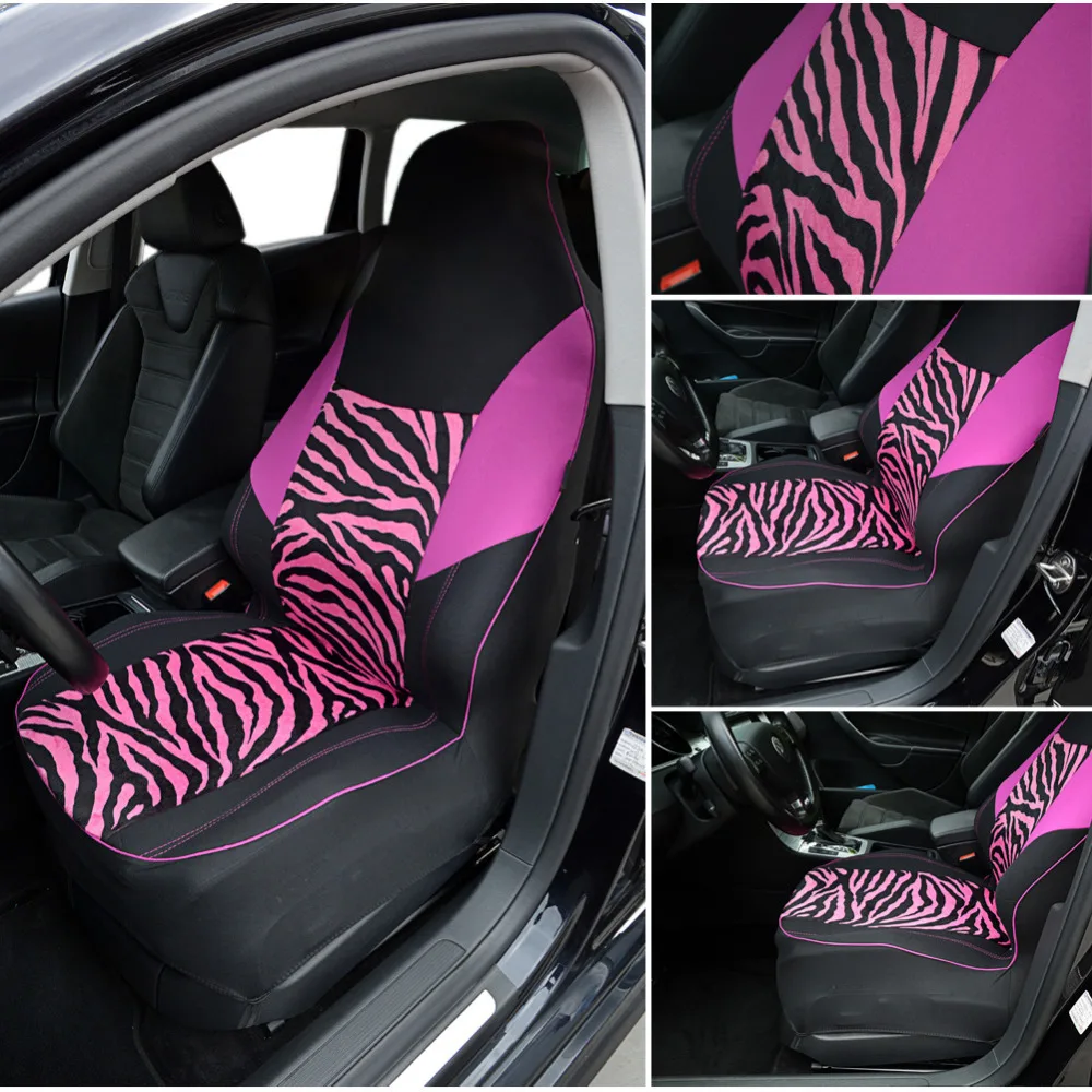 Velvet Fabric Pink Zebra Car Seat Cover Universal Interior Accessories Seat  Covers For Ford Focus Mondeo Ecosport Fiesta AliExpress