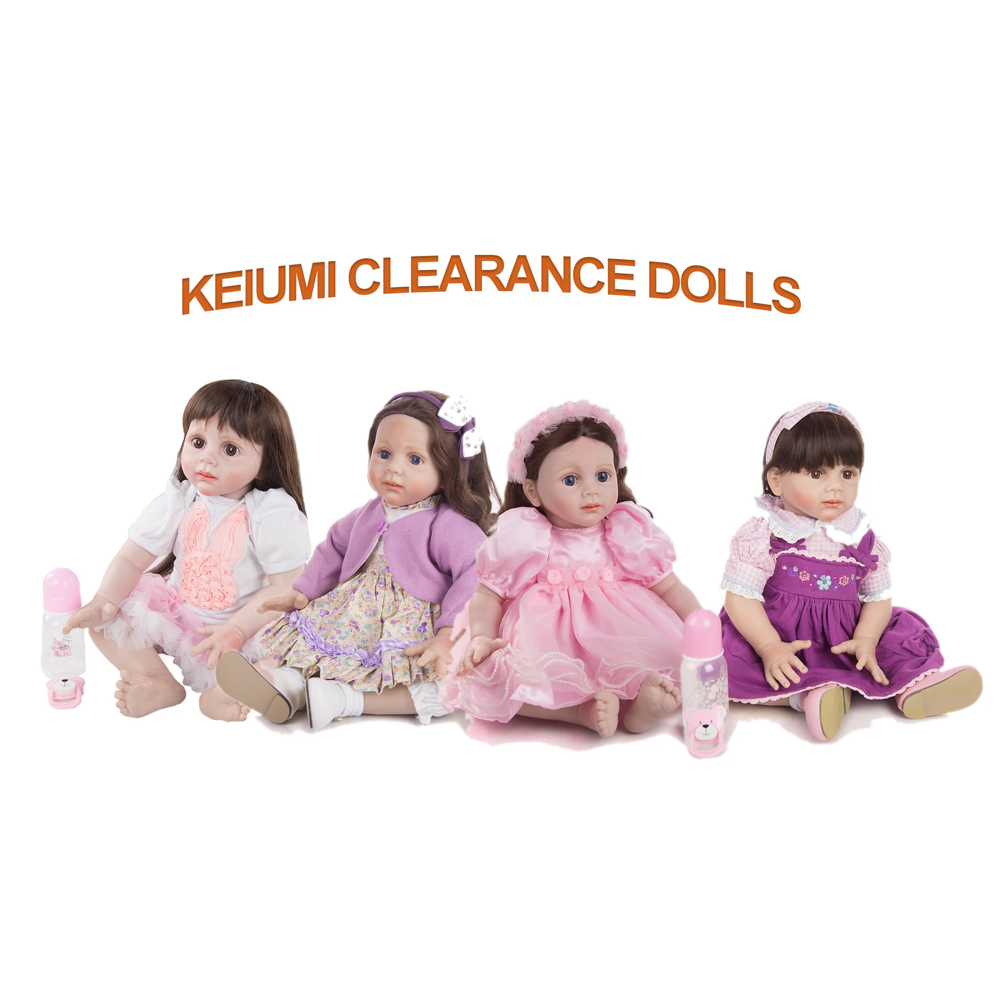 25 дюймов KEIUMI Клиренс Куклы Силиконовые Rebron младенцы кукла 62 см Baby Reborn куклы