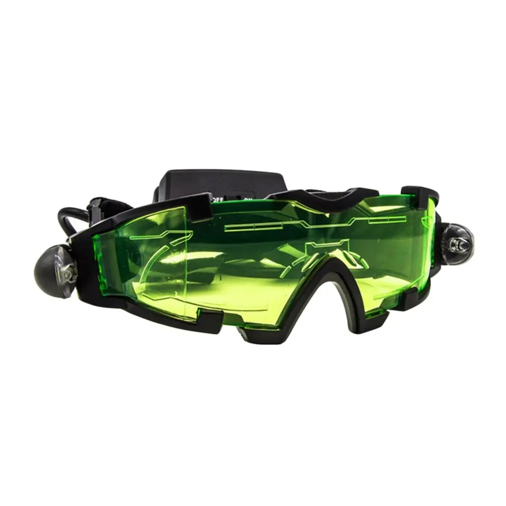 Adjustable LED Night Vision Glass Goggles Motorcycle Motorbike Racing Hunting Glasses Eyewear With Flip-out Light Windproof