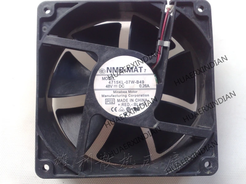 

Original NEW -MAT 4715KL-07W-B49 48V 0.26A 12038 12CM 2wire Motor protection cooling Fan high quality