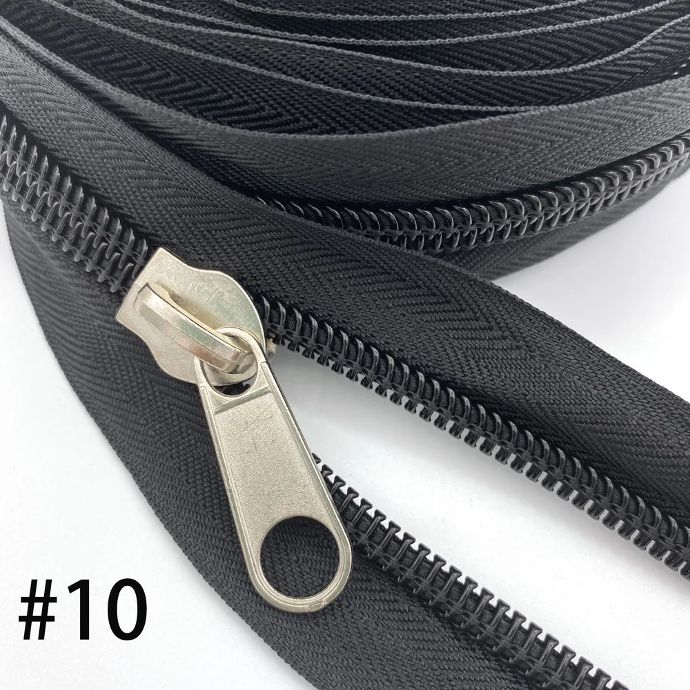 10 Nylon Zippers Rolls 3 Meters With 3pcs Sliver Zipper Slider