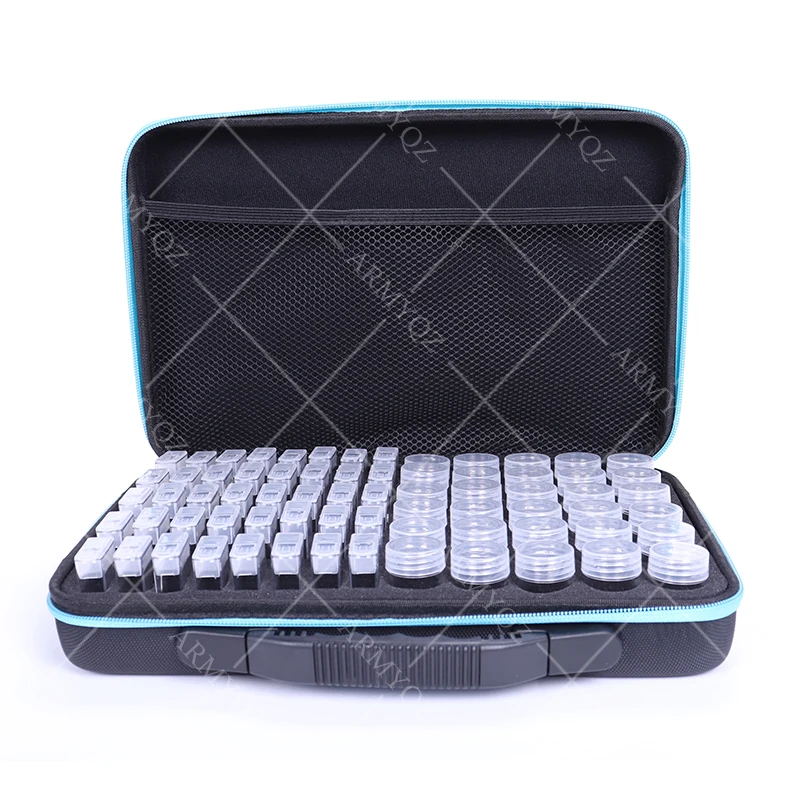 

New 70 bottles of diamond painting box toolbox storage box luggage bracket handbag zipper design shockproof and durable gift