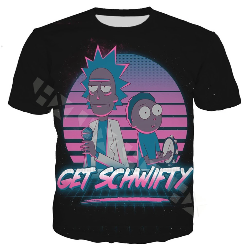 T Shirt 8 Аниме Рик футболка для мужчин женщин 3D печатных Рик и Морти мода короткий рукав Футболка Уличная Топы пуловер T32 - Цвет: T Shirt 8