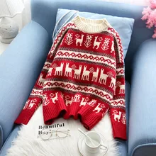 ^#Cheap Christmas sweater women 2019 knitted red patern all match elegant pullovers thicken warm witner pulls outwear tops ^#Cheap Christmas sweater women 2019 knitted red patern all match elegant pullovers thicken warm witner pulls outwear tops