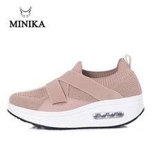 5 см; обувь без шнуровки; женские дышащие кроссовки для похудения; женская спортивная обувь для похудения; Minika