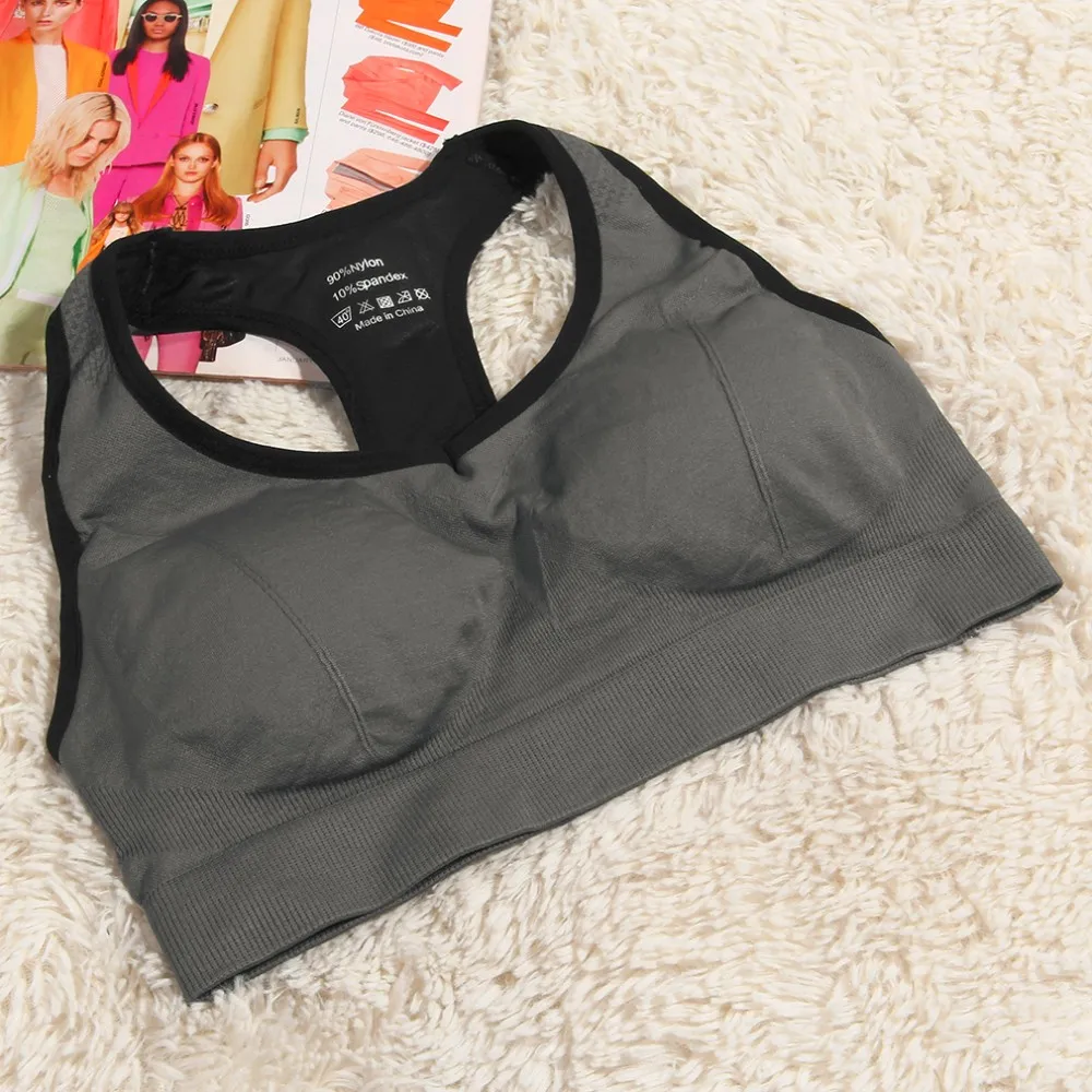 Female Shock Absorbing Quick Fast Dry Gym Fitness Running Sports Bra No Rims Full Cup Athletic Vest Underwear Best Price