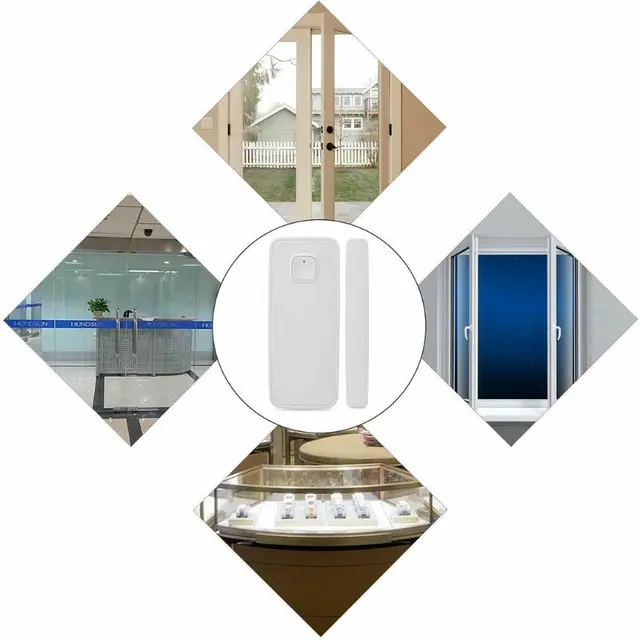 1Set WiFi Smart Door Window Sensor Smart Alarm Sensor No Hub Required Rechargeable for IFTTT/Alexa/Google Home System 3