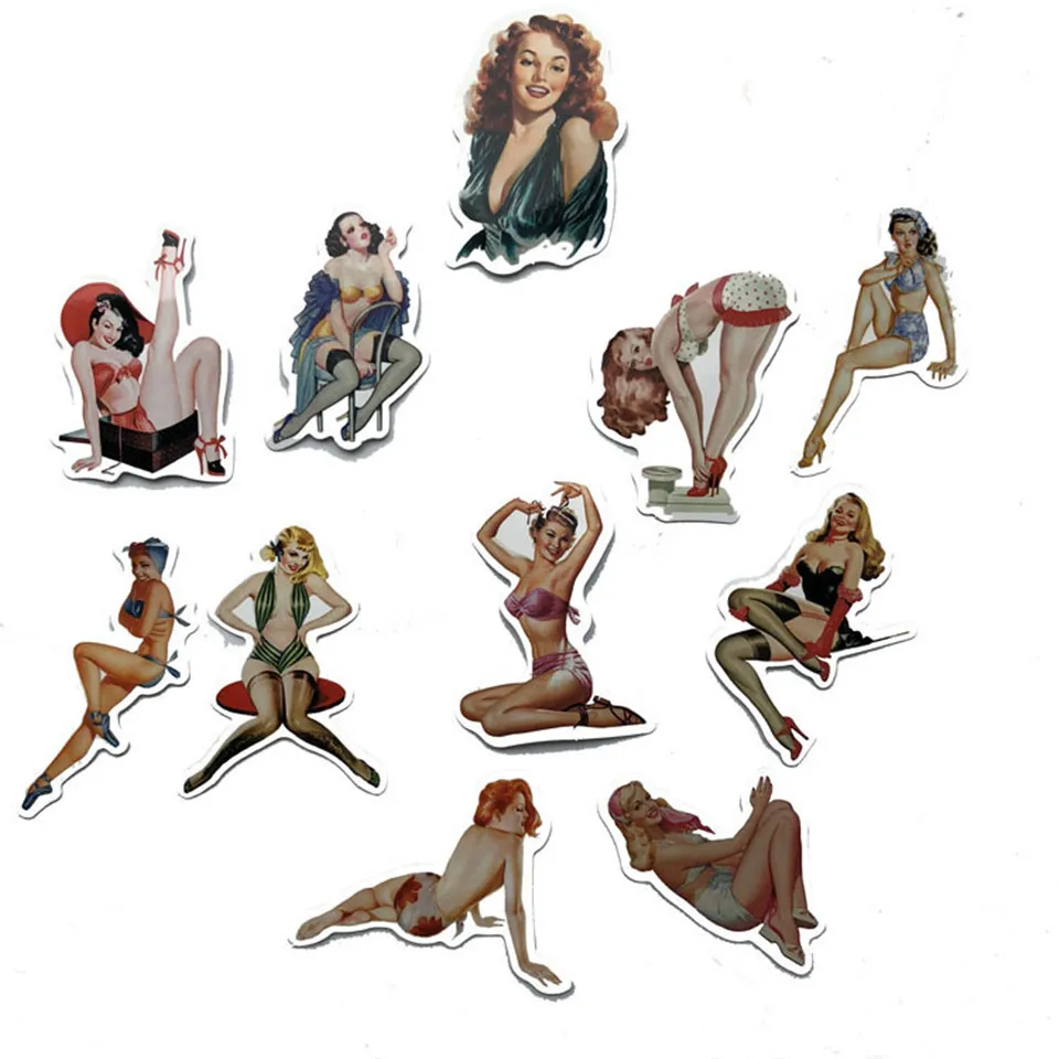 50Pcs/set Retro Beauty Paper Stickers Kits Die Cut For Scrapbooking Junk Journal TN Planner Photo Album Sticker Card Making