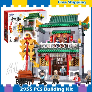 

2955pcs China Town Creator Street Banks 01023 Model Building Blocks Toys Bricks Compatible With Lago