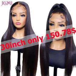 8-30 Inch 13x4 Lace Front Human Hair Wigs Preplucked Brazilian Straight Lace Frontal Wig Remy For Women Christmas Sale