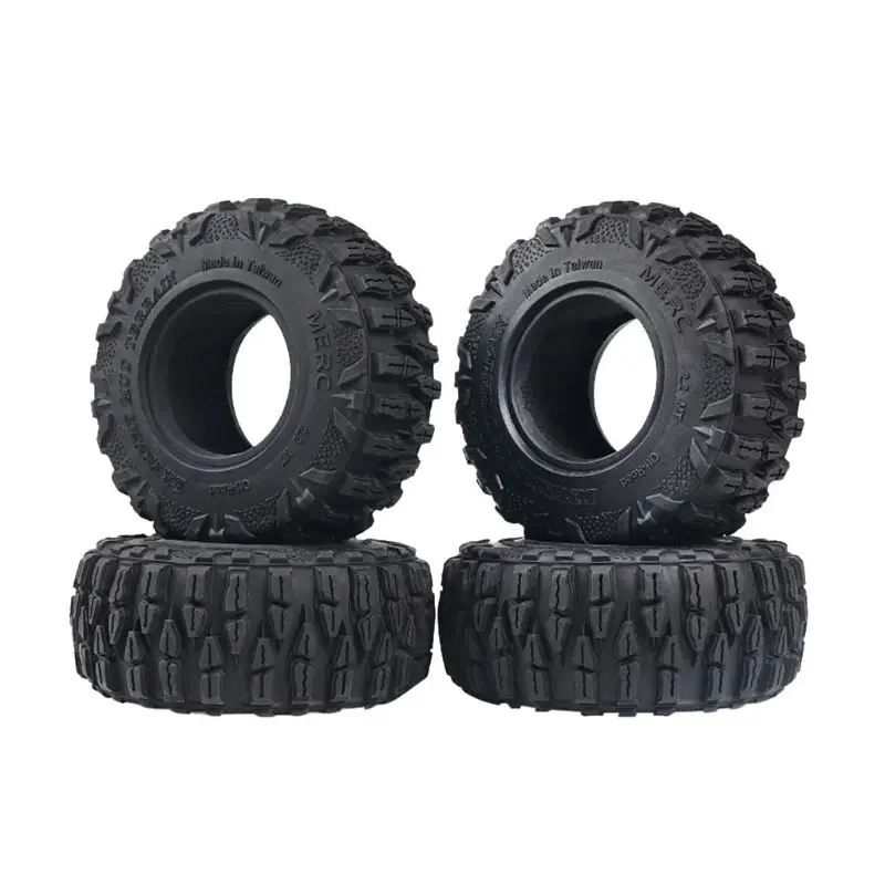 

4PCS 2.2in Rubber Tyre 2.2 Wheel Tires 120x48MM for 1:10 RC Rock Crawler TRX4 Axial SCX10 90046 90047