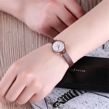 

Fashion Woman Watch Diamond Digital Scale Small Dial Quartz Watch Frosted Leather Strap Watch Analog Clock Relogio Feminino