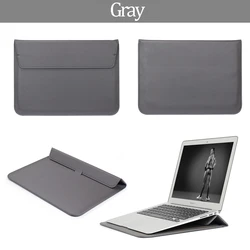 Sleek Laptop Bag & Sleeve with Built - in Stand - Air 13 M2 M3 M4 M5 (GRAY)
