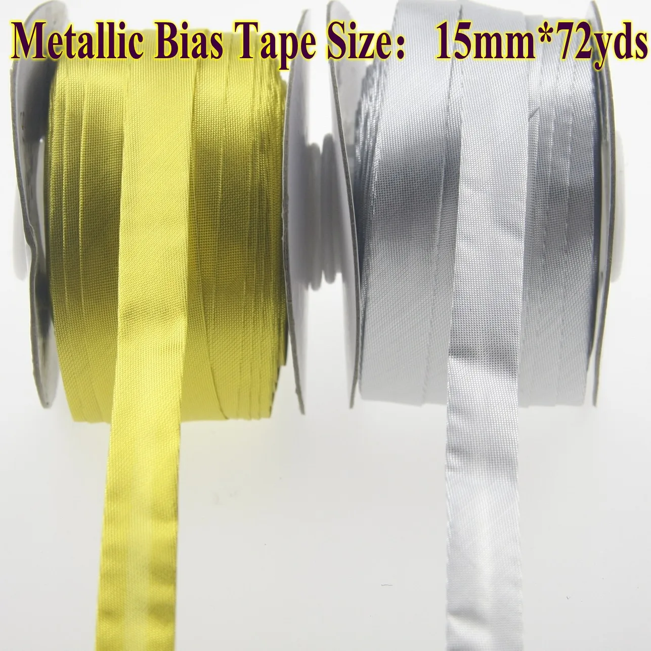 Металлическая косая лента Размер: 15 мм, 72yds золотой для изготовления DIY, аксессуары для одежды, ручной работы для шитья платьев материал