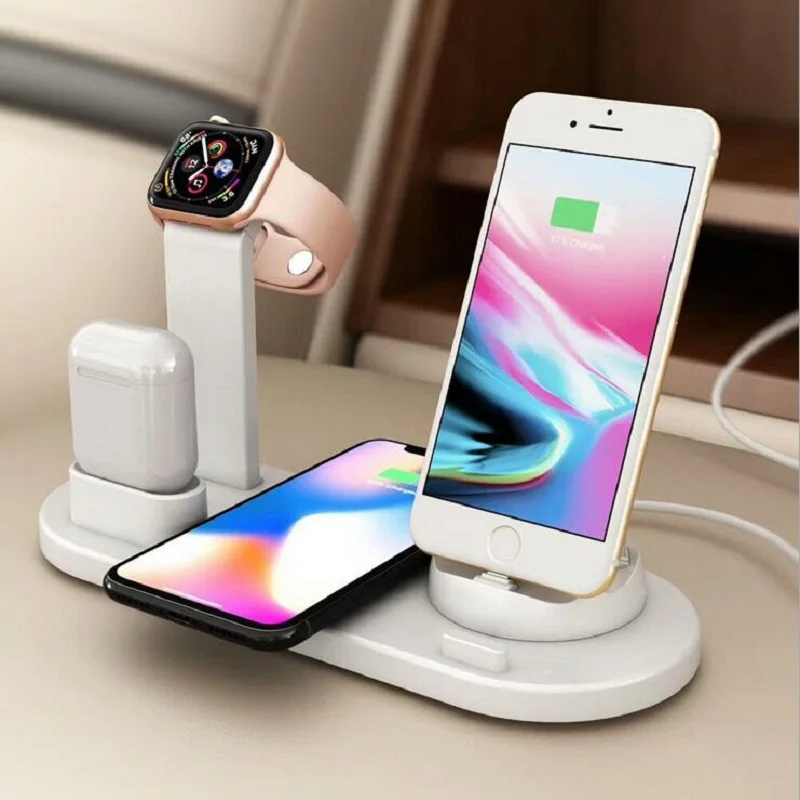 Watch Headphones Wireless charging Four in one charging stand for Apple Android type c