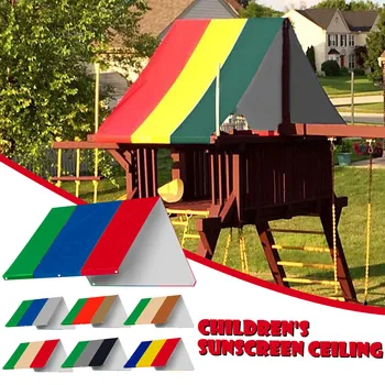 

Swing Set Children's Playground Roof Cover Can Shade And Rain Send 6 Fixed Nails Outdoor Garden Children's mini house Cover #10